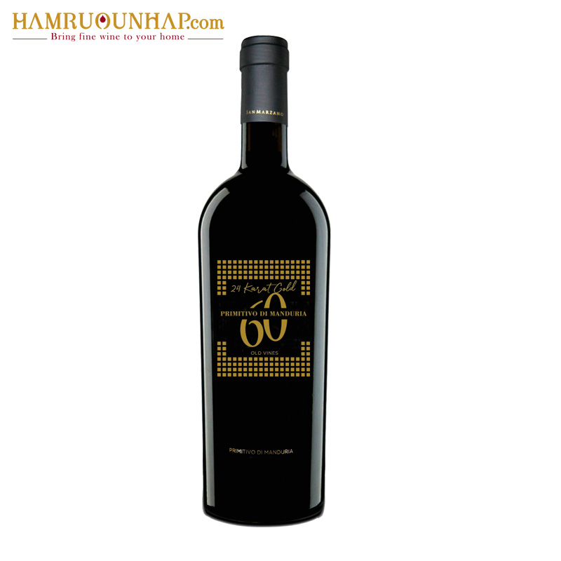 Rượu vang Ý 60 Sessantanni Limited Edition (24 Karat Gold)