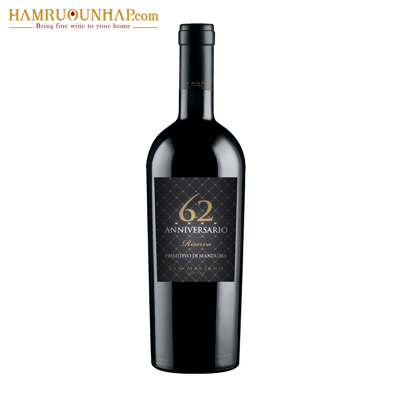 Rượu vang Ý 62 Anniversario Primitivo di Manduria D.O.P. Riserva