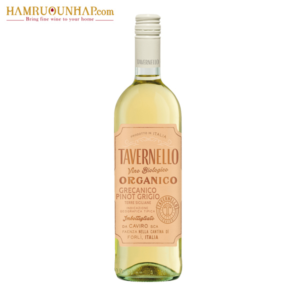 Rượu vang trắng Tavernello Organico Grecanico Pinot Grigio Terre Siciliane | HẦM RƯỢU NHẬP