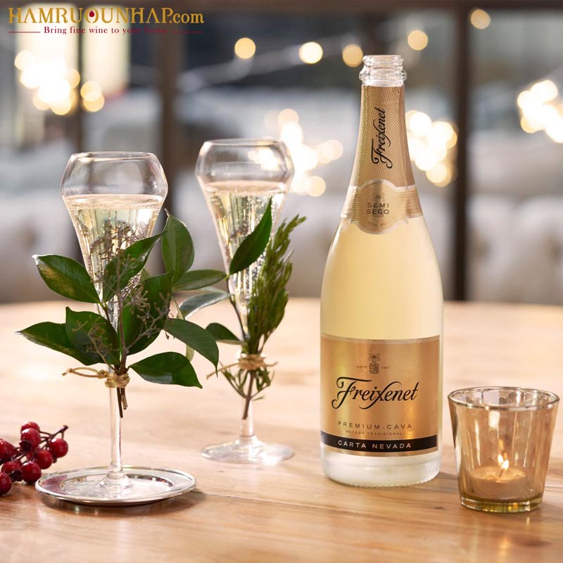 Rượu Vang Nổ Freixenet Carta Nevada Semi Seco Cava